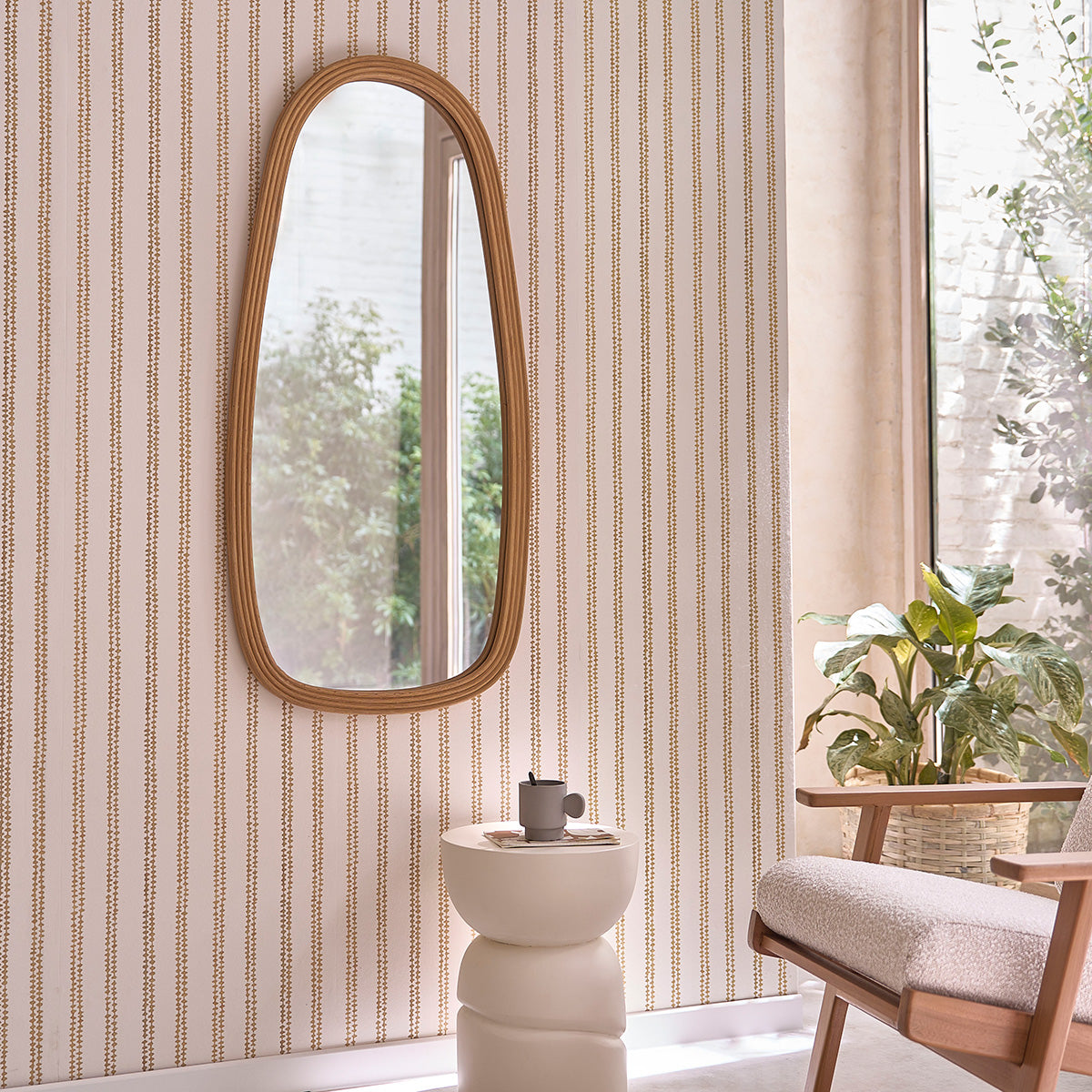 Miroir en rotin 120x60 cm - Le miroir.ma