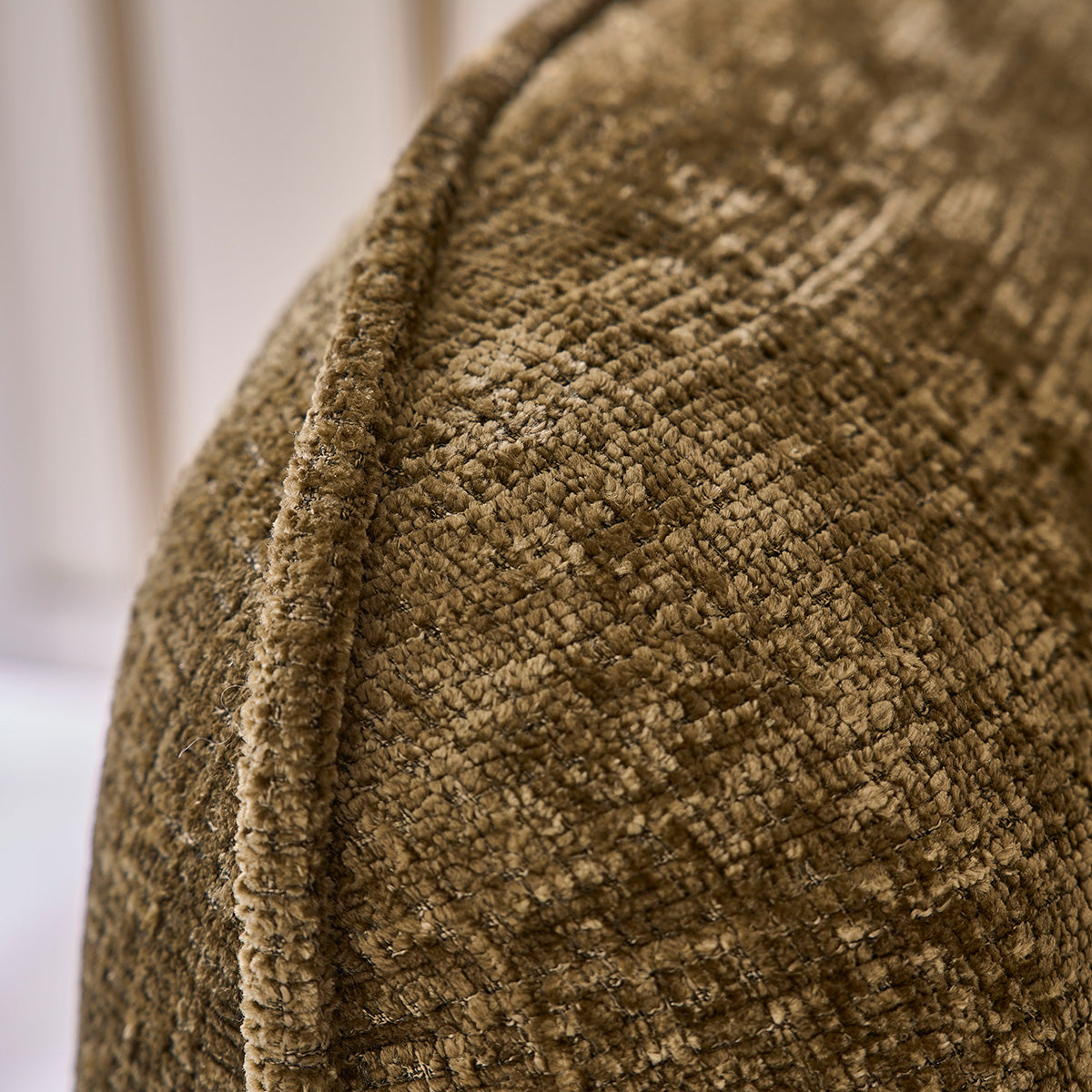 Canapé droit 3 places en velours texturé vert - Le miroir.ma