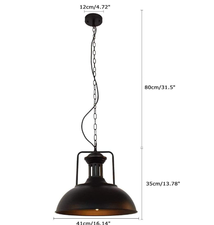 Suspension Cuisine au style industriel moderne