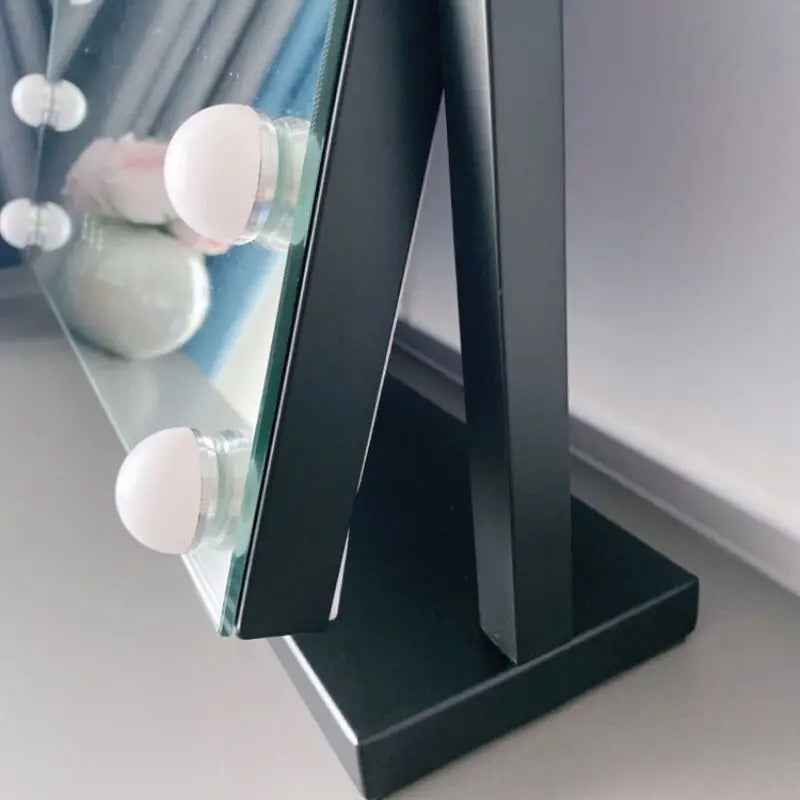 Détail boutons tactiles miroir LED 3 modes de couleurs et réglage intensité