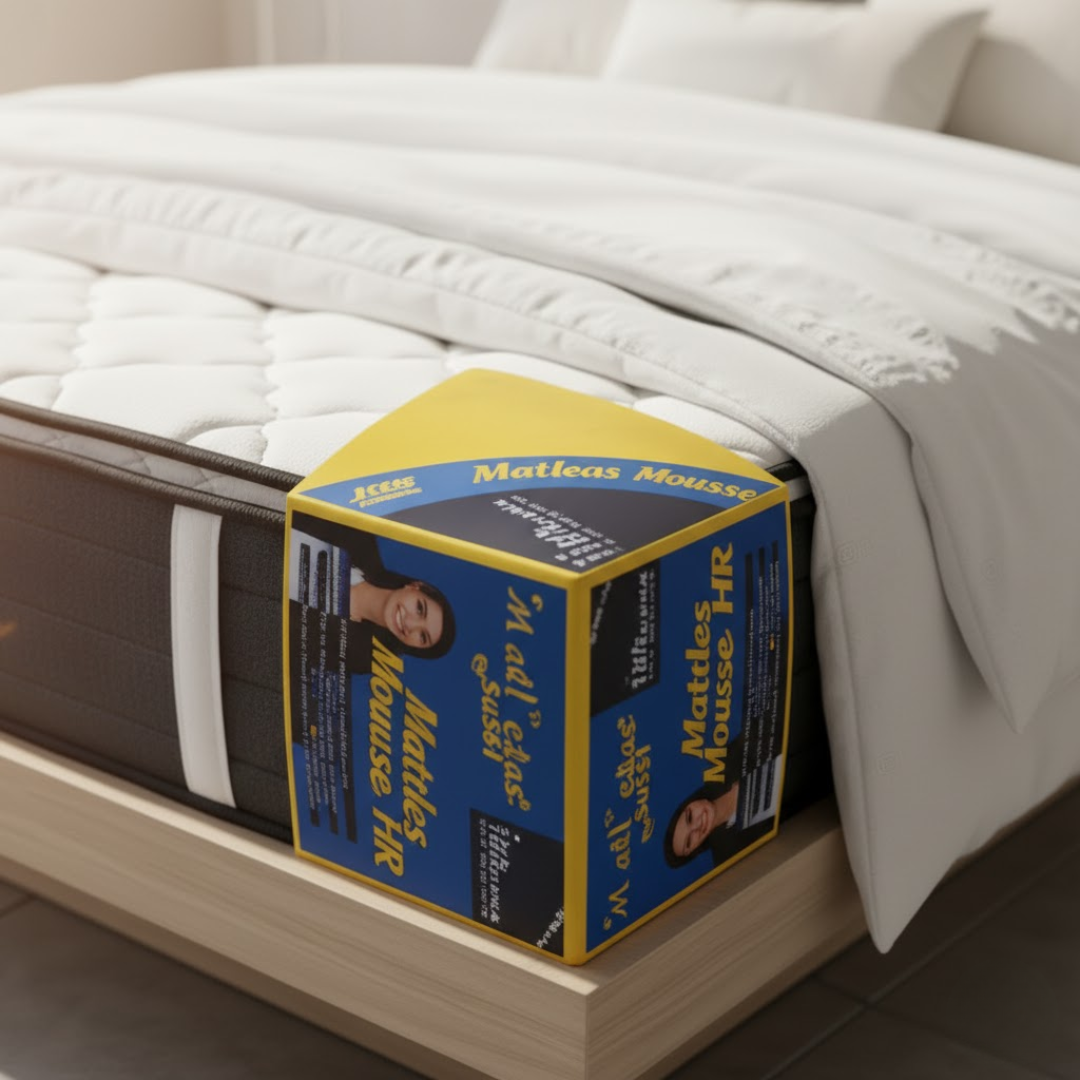 Détail des 4 poignées en tissu sur le côté du matelas orthopédique RELIEF.