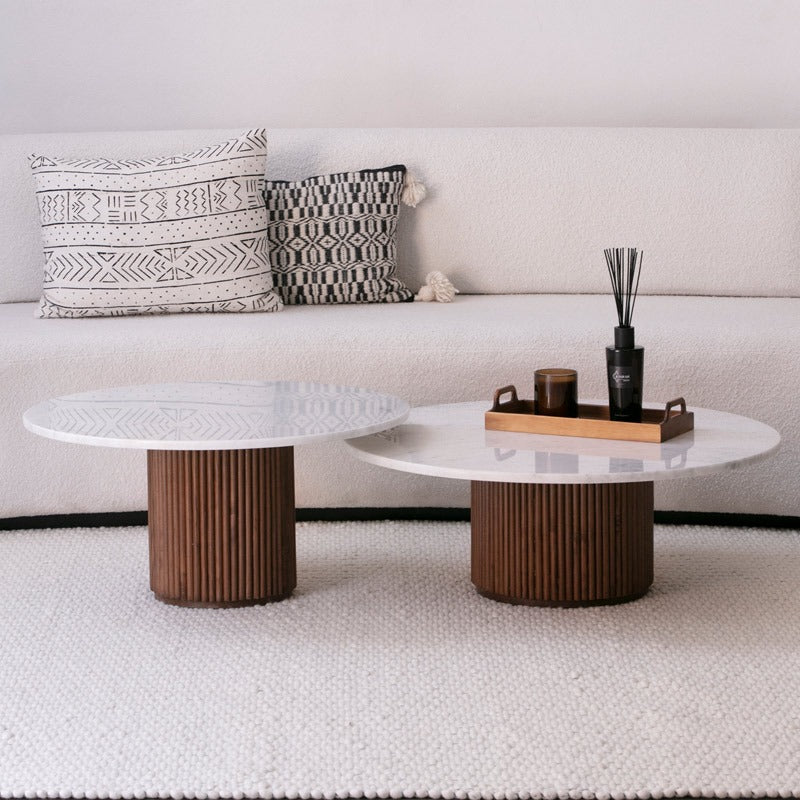 Duo de Tables Basses Liora en Marbre
