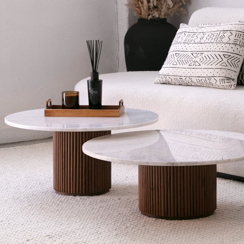 Duo de Tables Basses  en Marbre