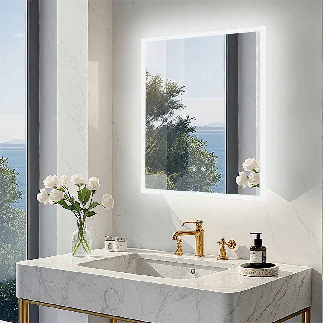 Miroir de Salle de Bain LED Rétroéclairé Moderne avec Anti-Buée et Contrôle Tactile
