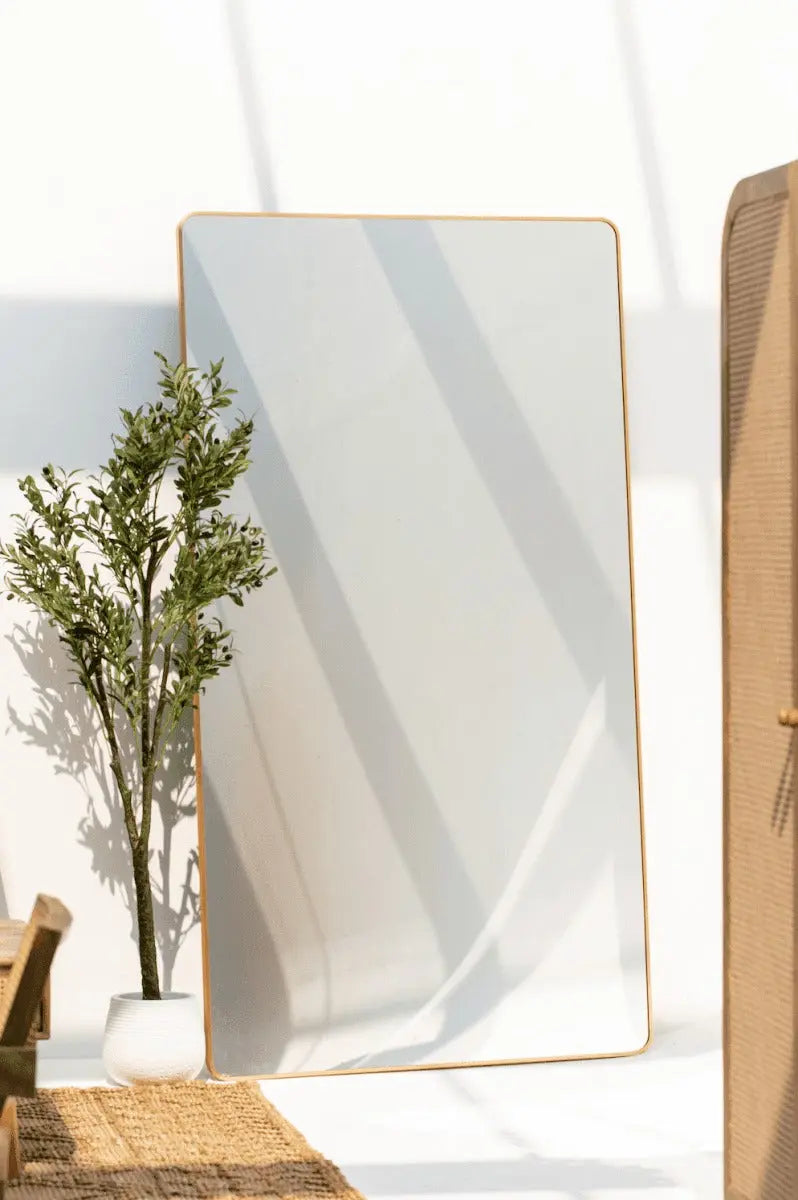 Miroir Adeline Rectangulaire Doré –The Miroir