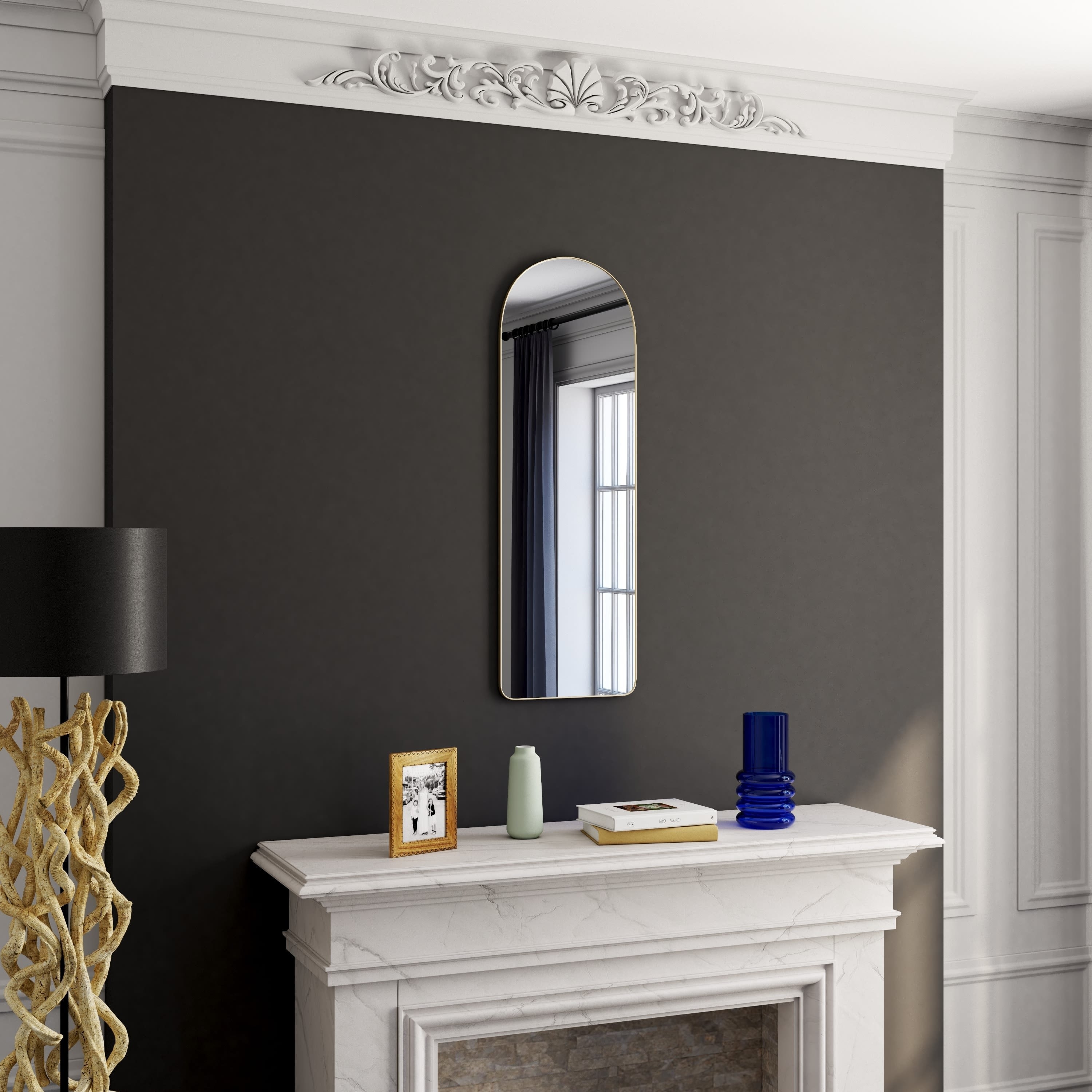 Miroir Elara noir – idéal pour entrée ou couloir.