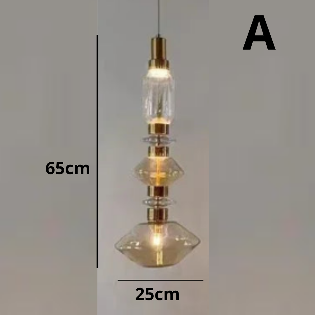 Suspension Letty en verre soufflé décorative au design moderne