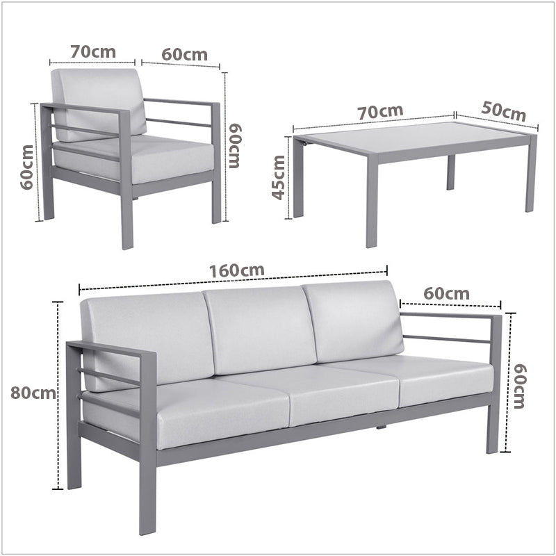 Salon de Jardin 4 Pièces - The Miroir