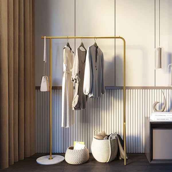 Porte-Vêtements Métal & Base Effet Marbre – Dressing - Lemiroir.ma