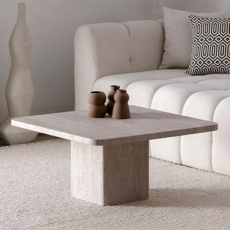 Table Basse Celya en Travertin - The Miroir