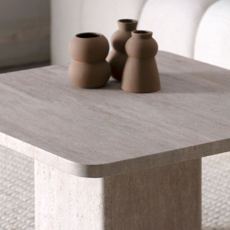 Table Basse Celya en Travertin - The Miroir