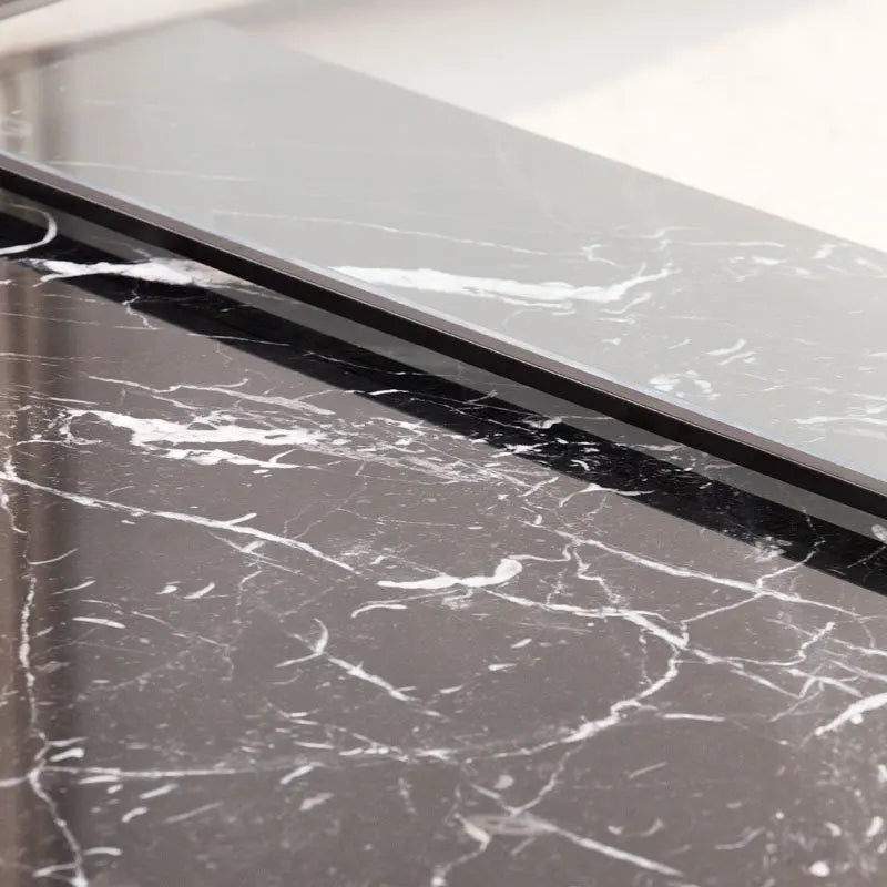 Duo de Tables Basses en Verre et Marbre Noir - The Miroir