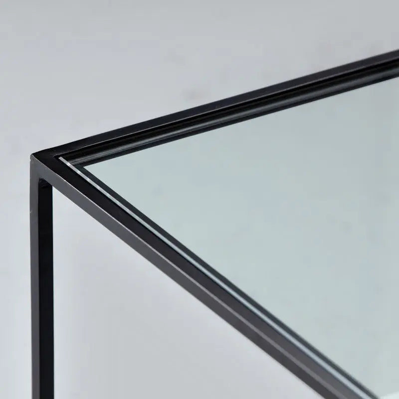 Table Basse en Verre et Marbre Blanc - The Miroir