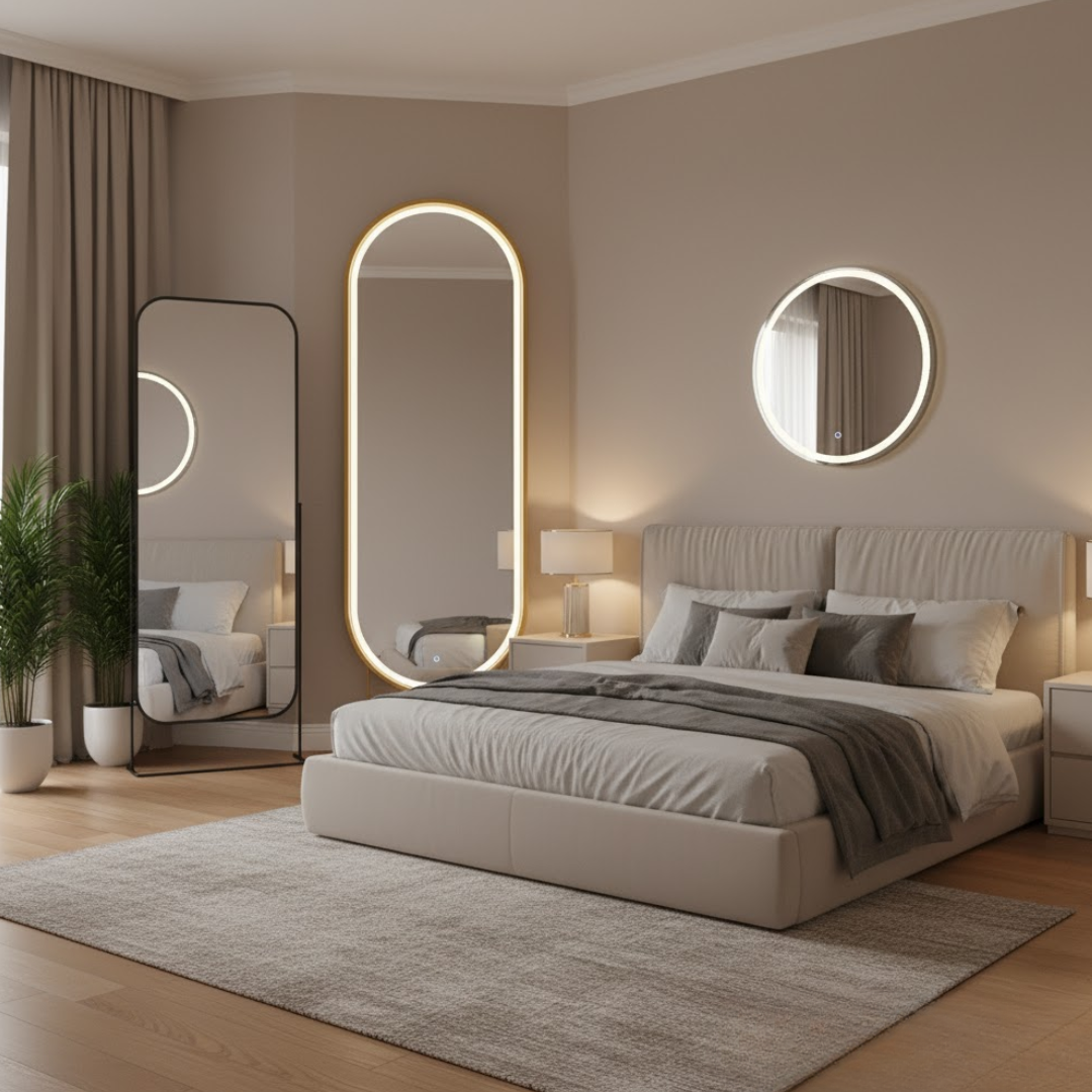 Miroir chambre à coucher métal noir Le Miroir Maroc