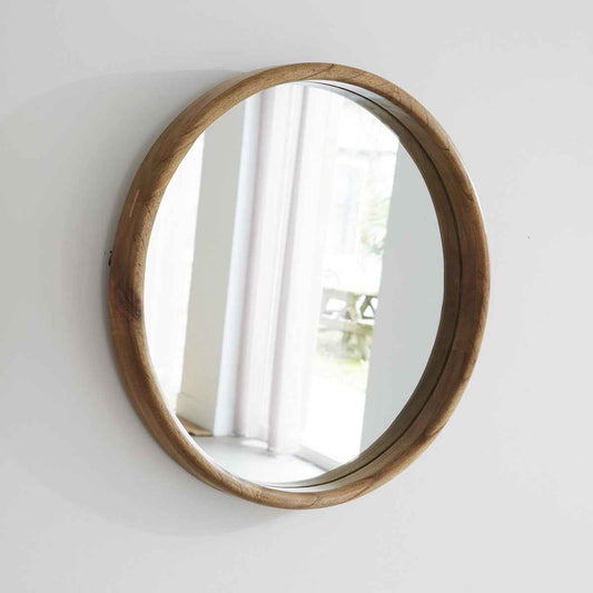 Miroir en mindi massif rond Ø50 cm