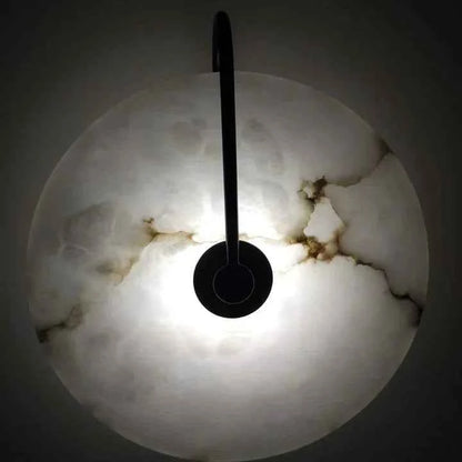 Applique murale moderne ronde en marbre naturel