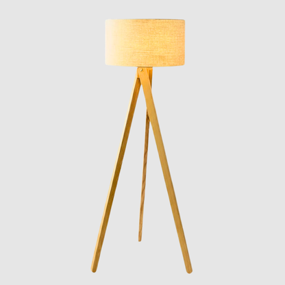 Lampadaire 'Nordic' en Bois Naturel - Lemiroir.ma