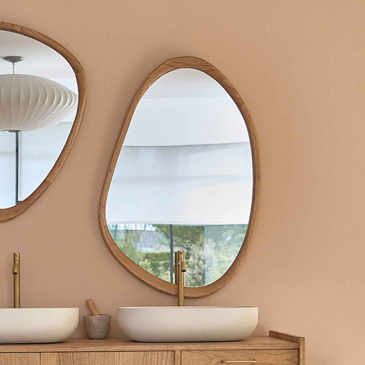 Miroir en mindi massif 90x60 cm