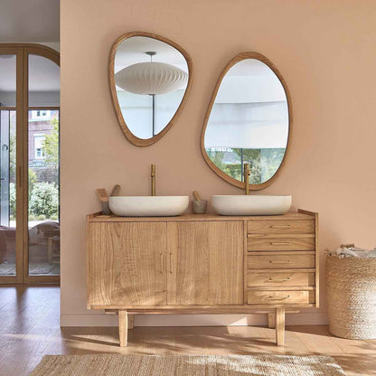 Miroir en mindi massif 90x60 cm