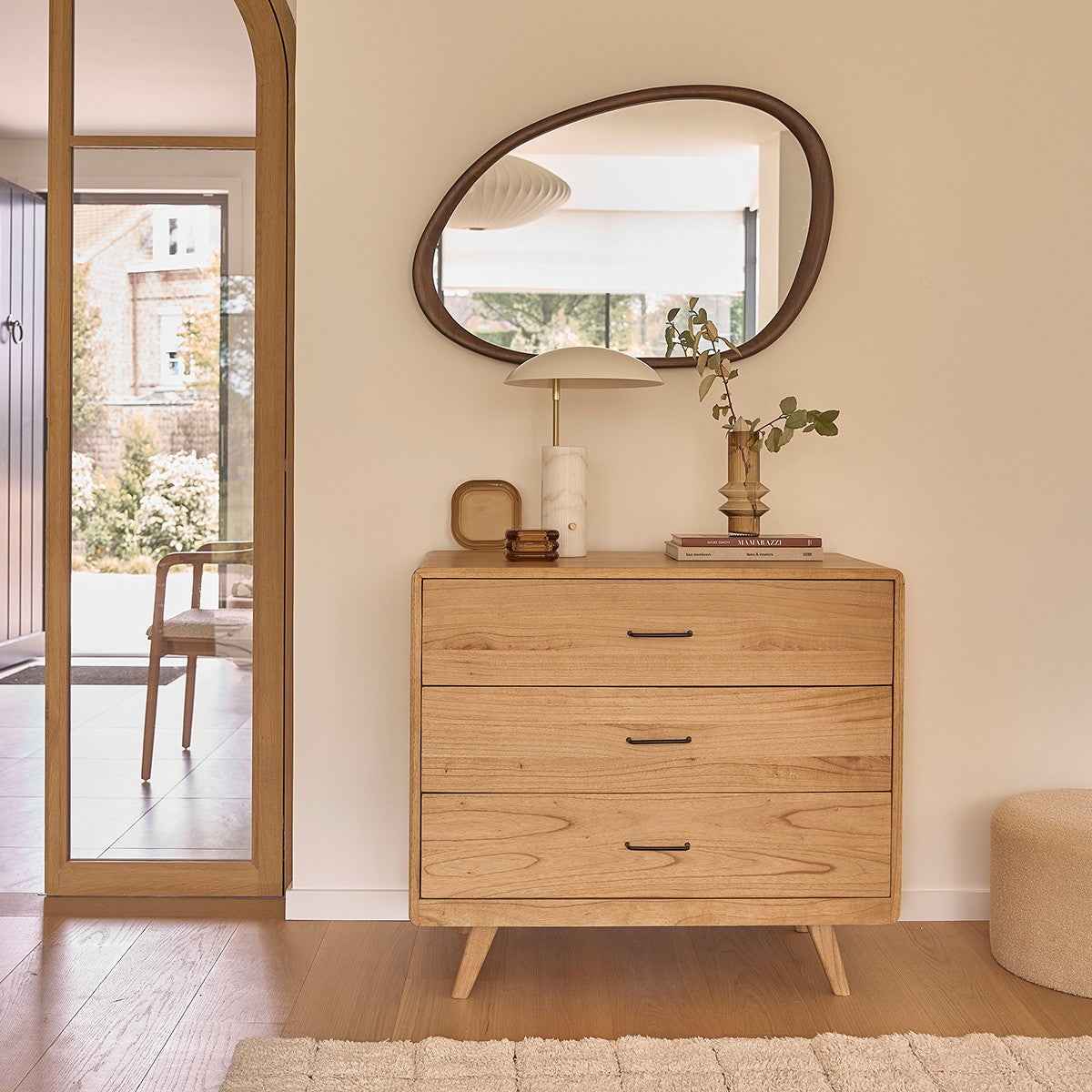 Miroir en mindi massif 90x60 cm