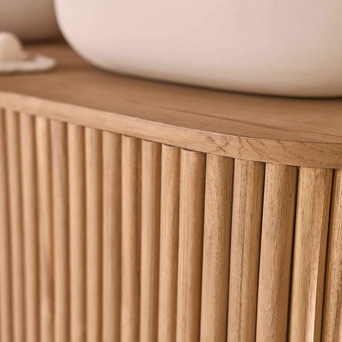 Meuble sous vasque en teck massif 140 cm