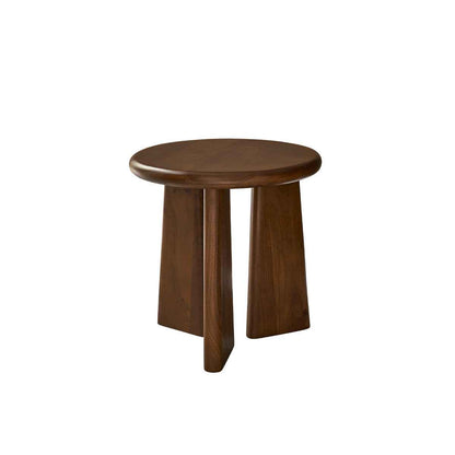 Table d'appoint en bois d'acacia ronde