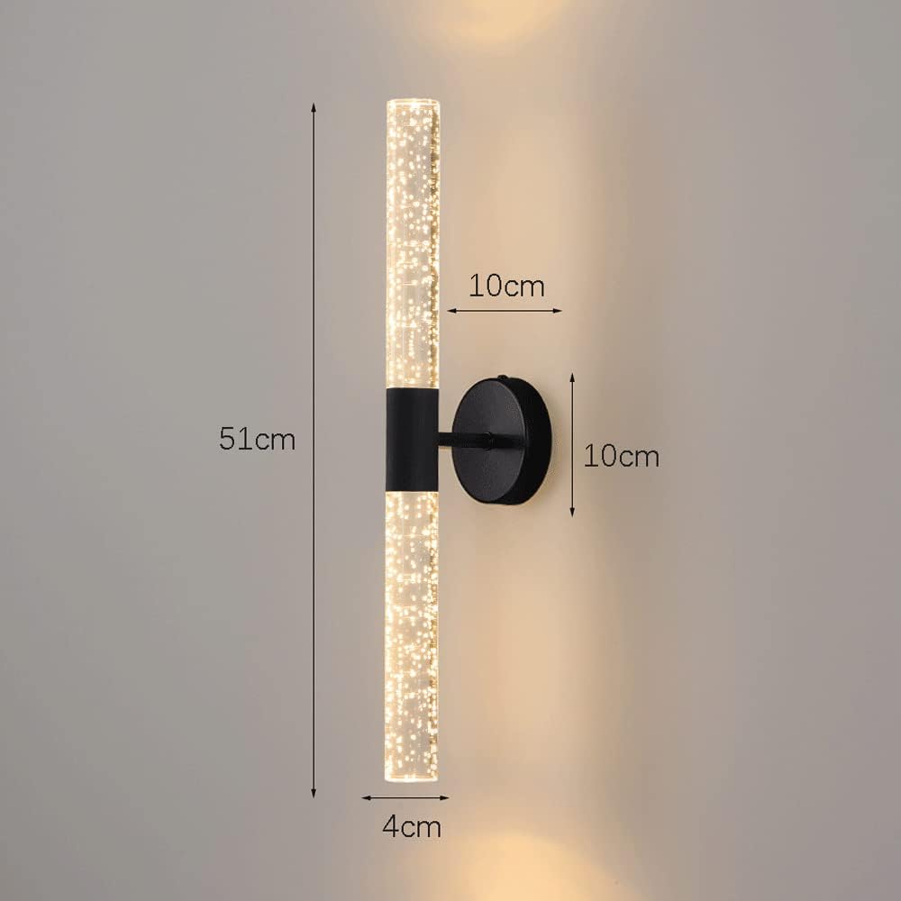 Applique murale en verre craquelé et motif noire