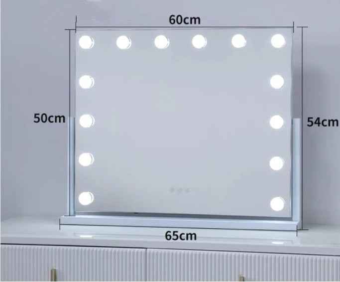 Large Vanity Makeup Mirror with 14 LED Bulbs – 3 Color Modes, Hollywood Mirror for Dressing Room & Bedroom