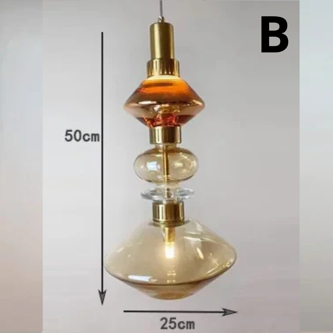 Suspension Letty en verre soufflé décorative au design moderne