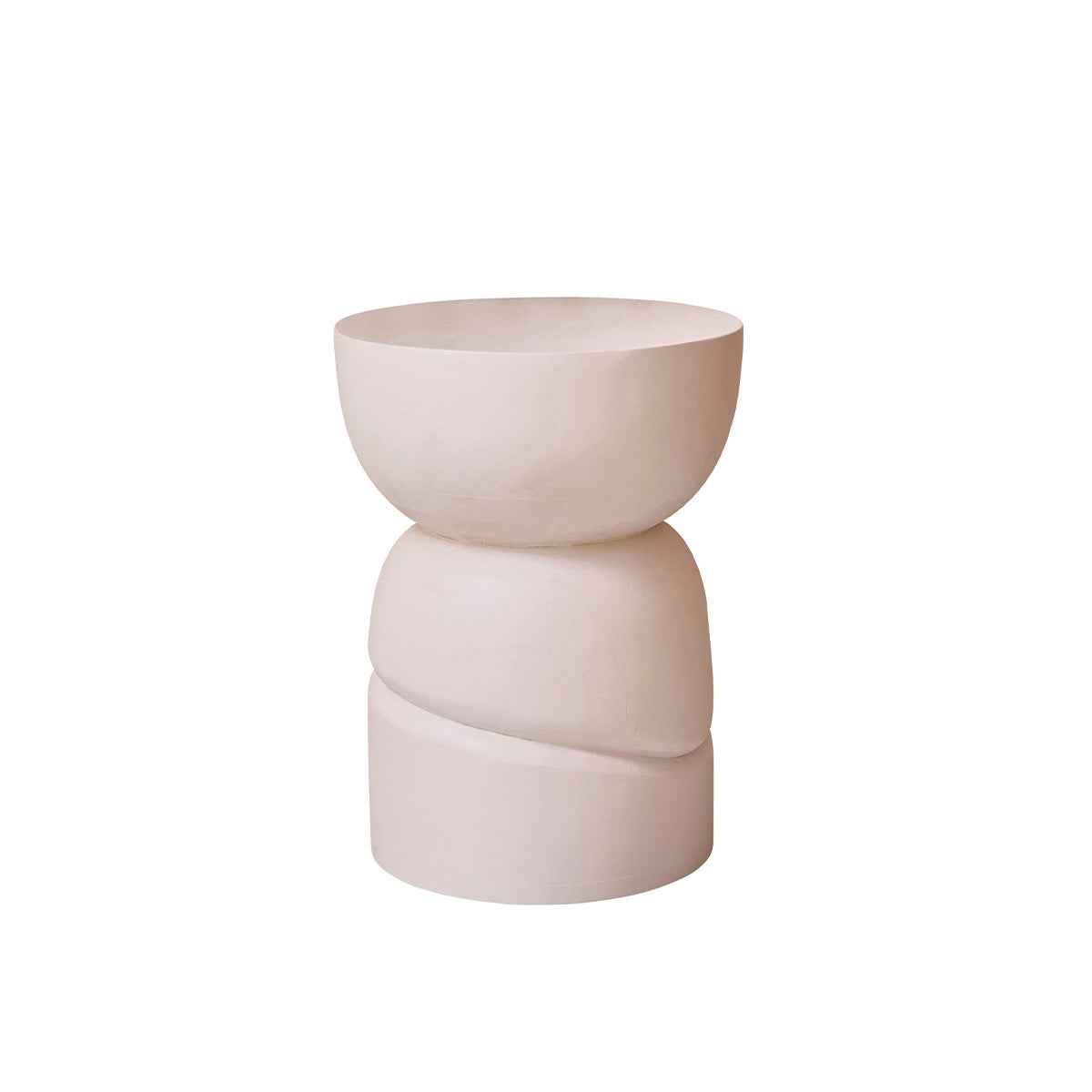 Table d'appoint en manguier massif effet béton
