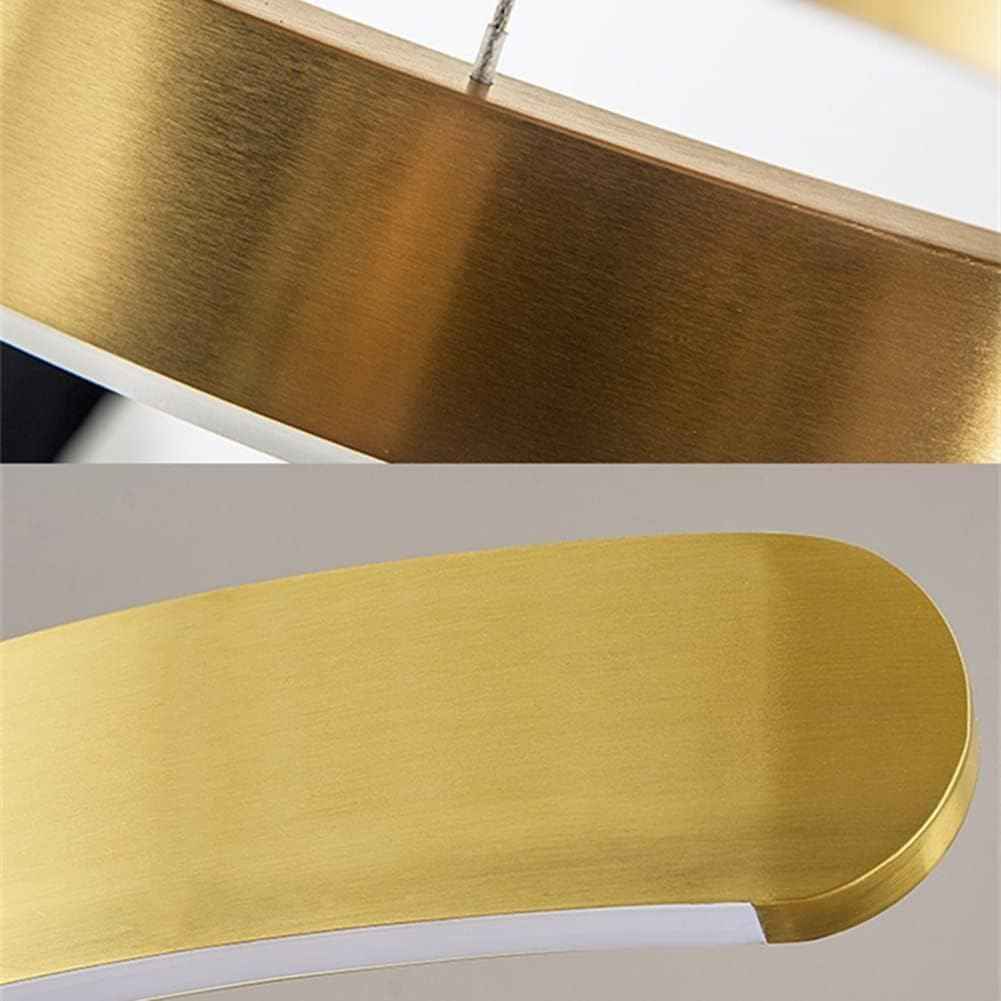 Lustre Anneaux Laiton en doré au design moderne