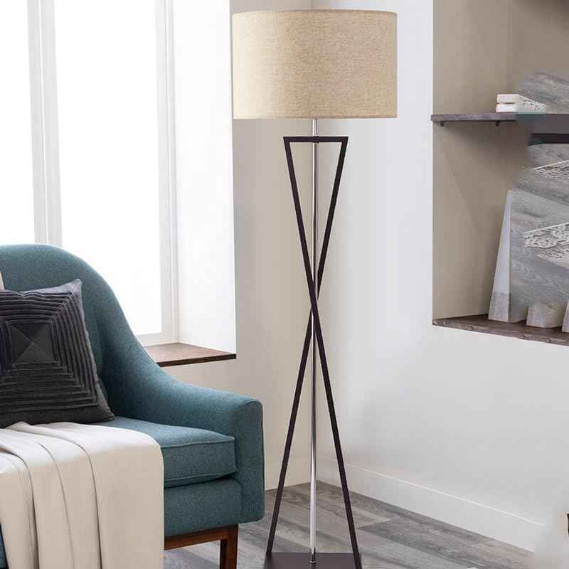 Lampadaire Kaden contemporain en noir & blanc