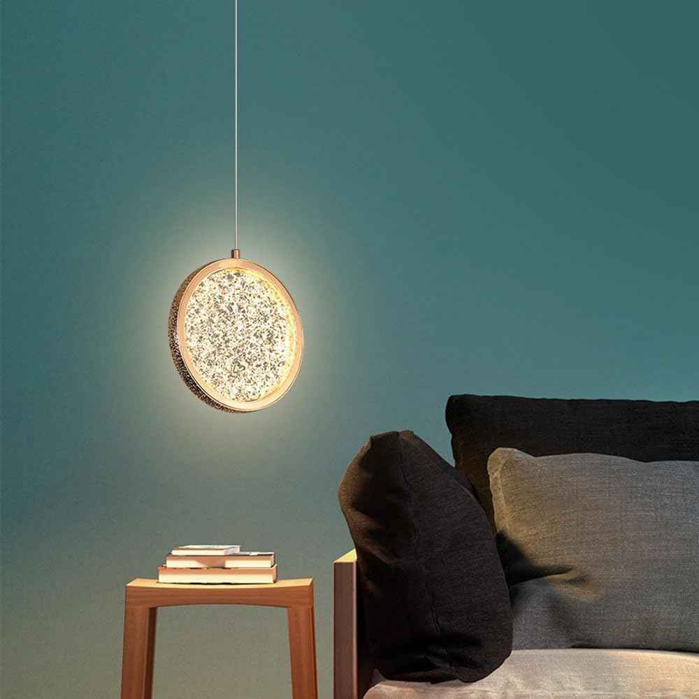 Suspension Soft ronde à effet cristallin