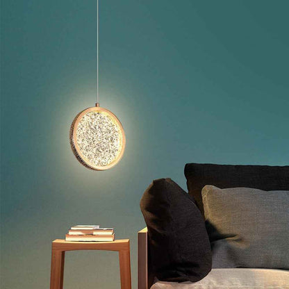 Suspension Soft ronde à effet cristallin