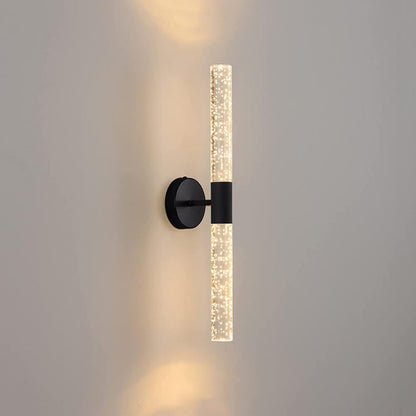 Applique murale en verre craquelé et motif noire