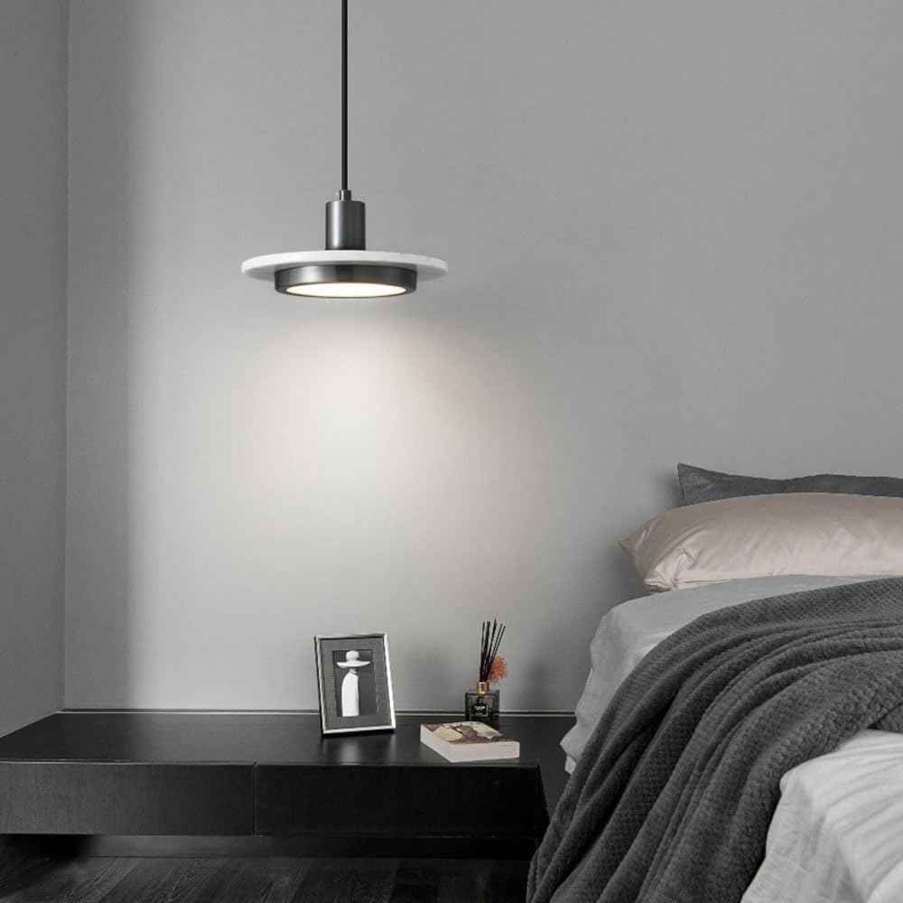 Suspension Dark silver moderne en marbre naturel