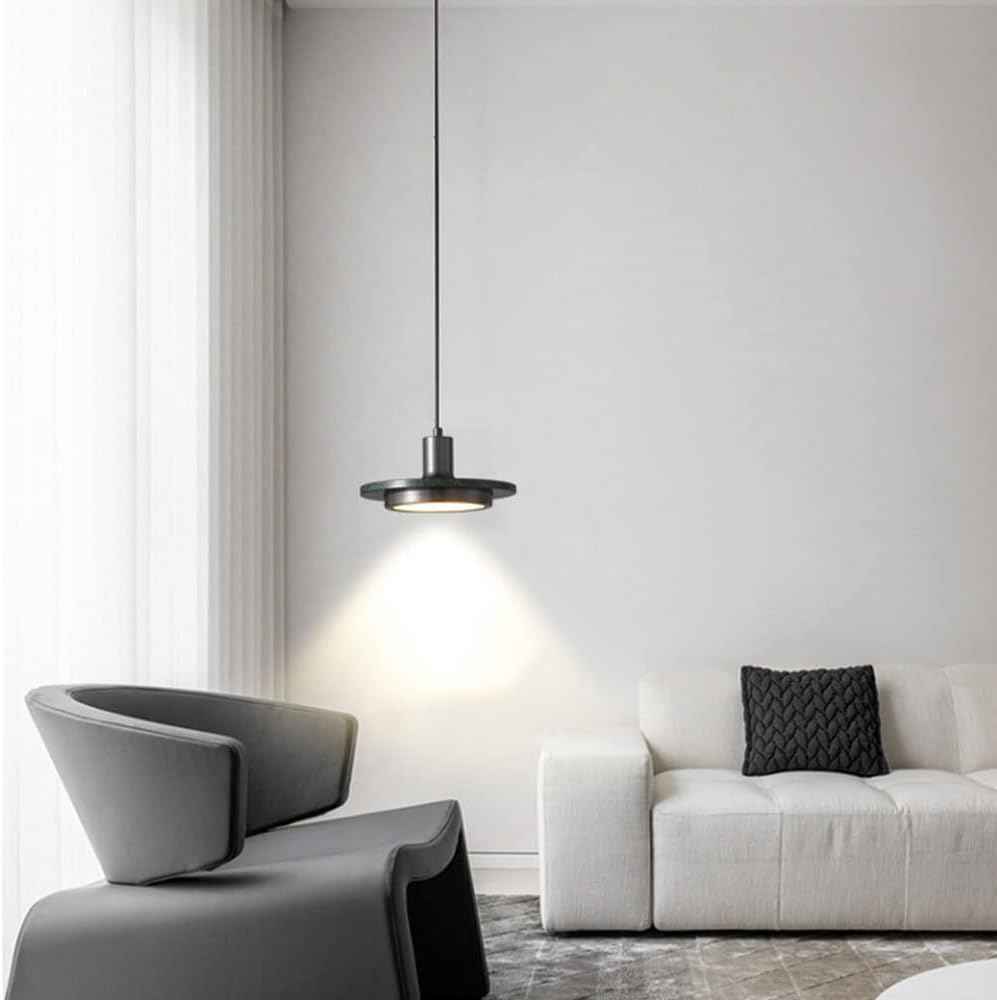 Suspension Dark silver moderne en marbre naturel