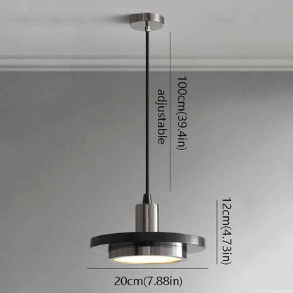 Suspension Dark silver moderne en marbre naturel