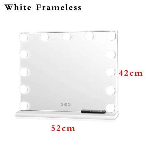 Large Hollywood Makeup Mirror with 17 LED Bulbs – 3 Color Modes for Dressing Table