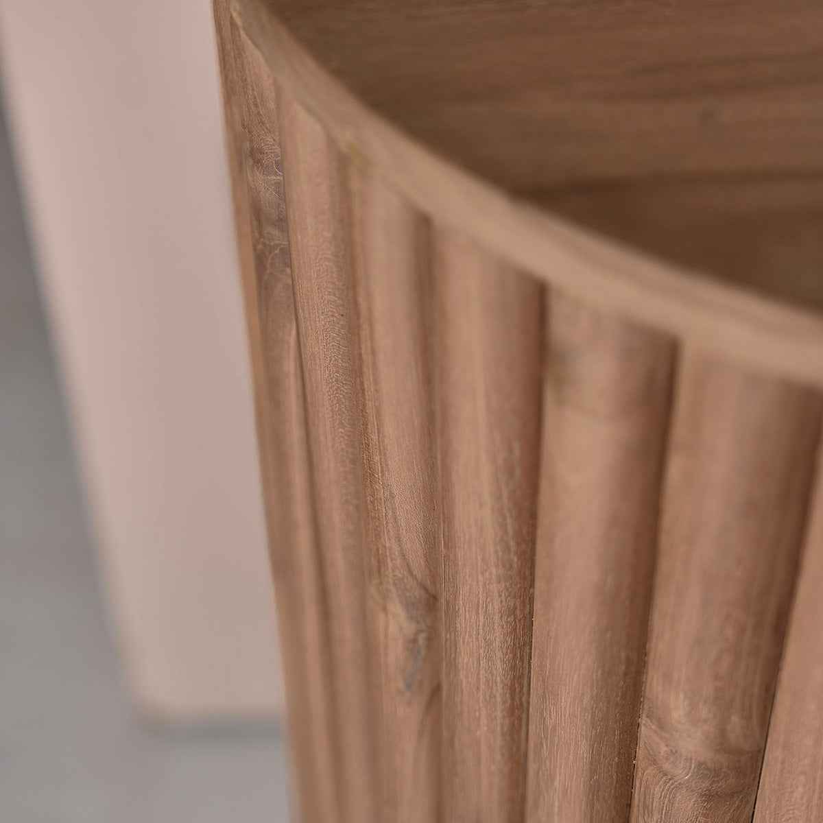 Meuble de salle de bain en teck massif suspendu 90 cm