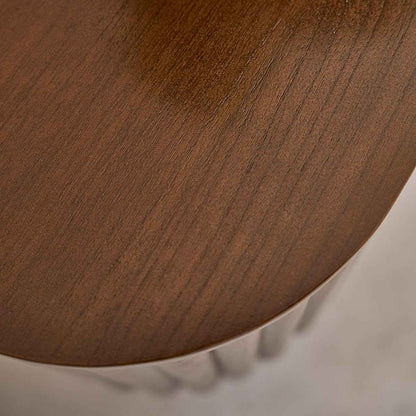 Meuble TV suspendu en bois de mindi finition noyer 140 cm