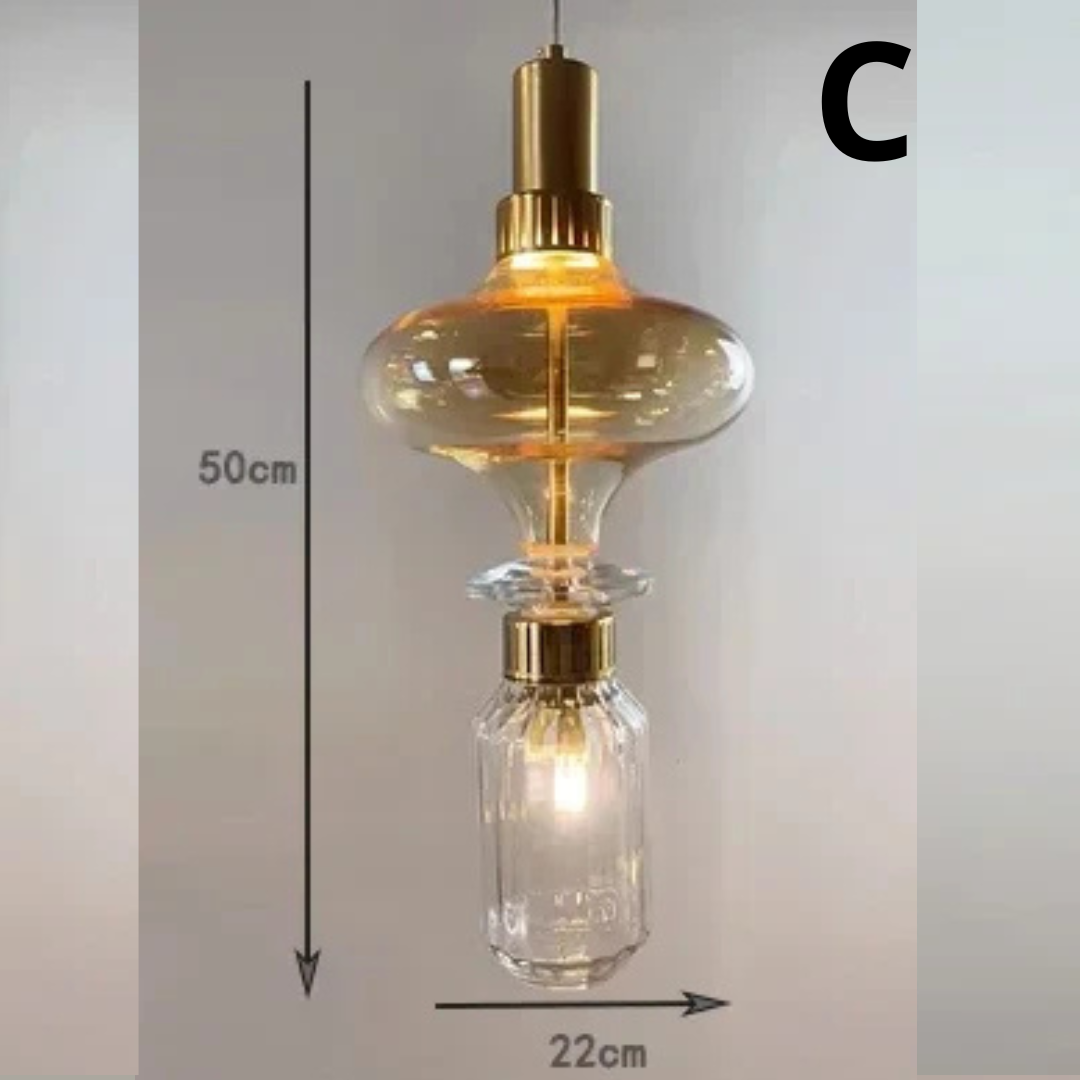 Suspension Letty en verre soufflé décorative au design moderne