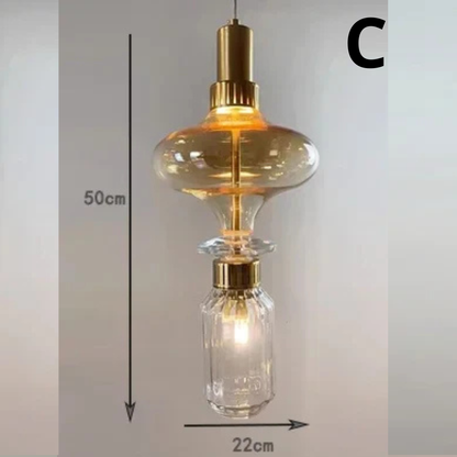Suspension Letty en verre soufflé décorative au design moderne