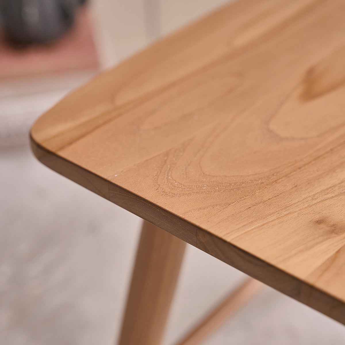 Tabouret en teck massif 45 cm