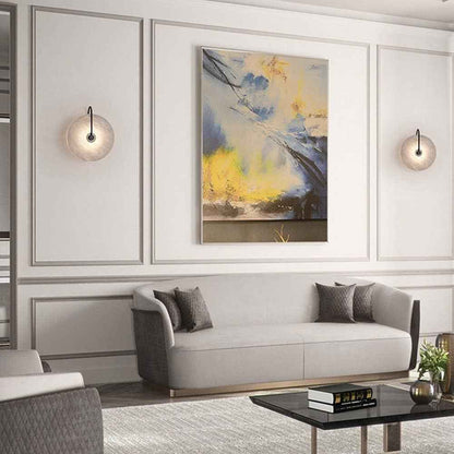 Applique murale moderne ronde en marbre naturel