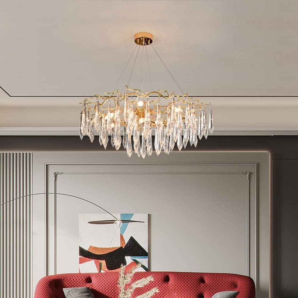 Lustre traditionnel en verre cristallin pour salon marocain