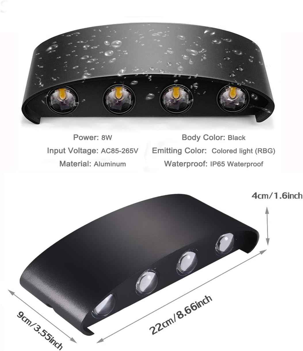 Applique murale étanche double éclairage