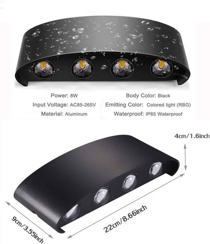 Applique murale étanche double éclairage