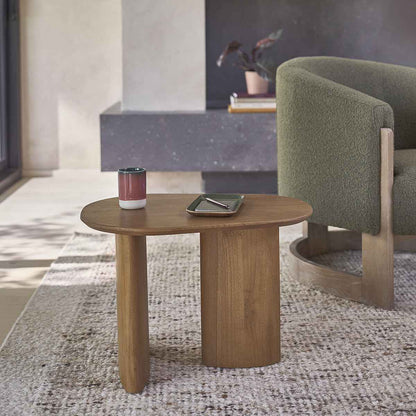 Table d'appoint en teck massif organique