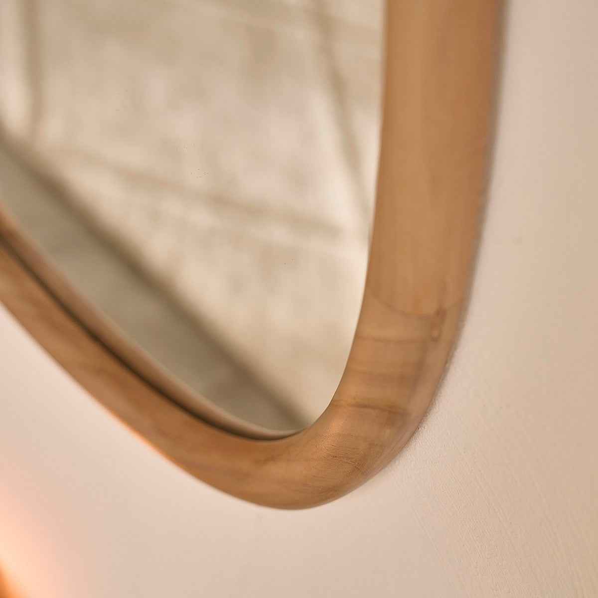 Miroir en teck massif 75x60 cm